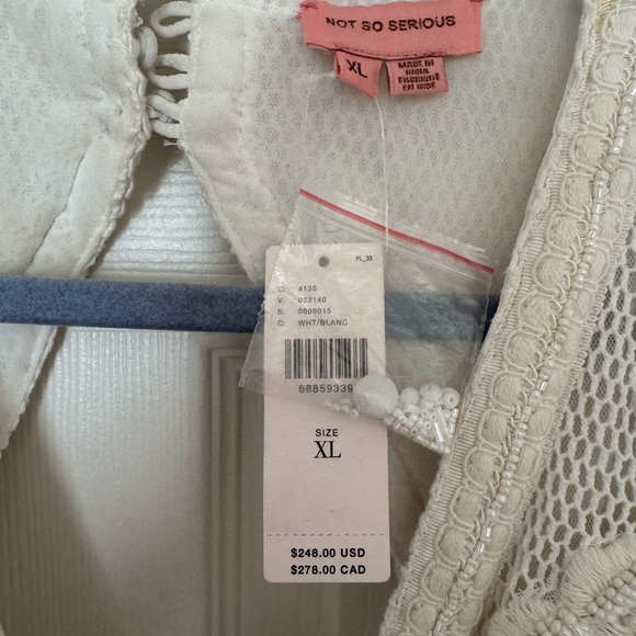 Anthropologie White Lace Mini Dress - Picture 3 of 5